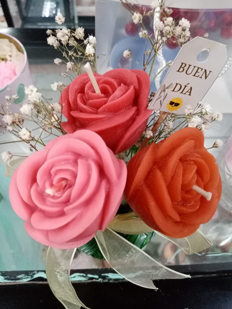 Centros de mesa rústicos con velas de soja